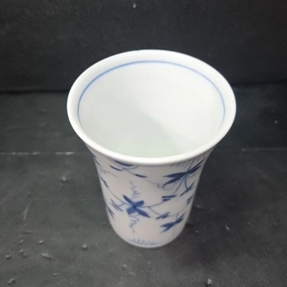 Meissen Style White & Blue‎ Floral Cup, Vintage Pen Holder, Replacement Bud Vase